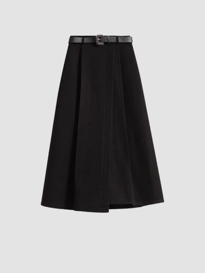 WLS Retro College Two-Pieces Woolen Sweater + Skirt