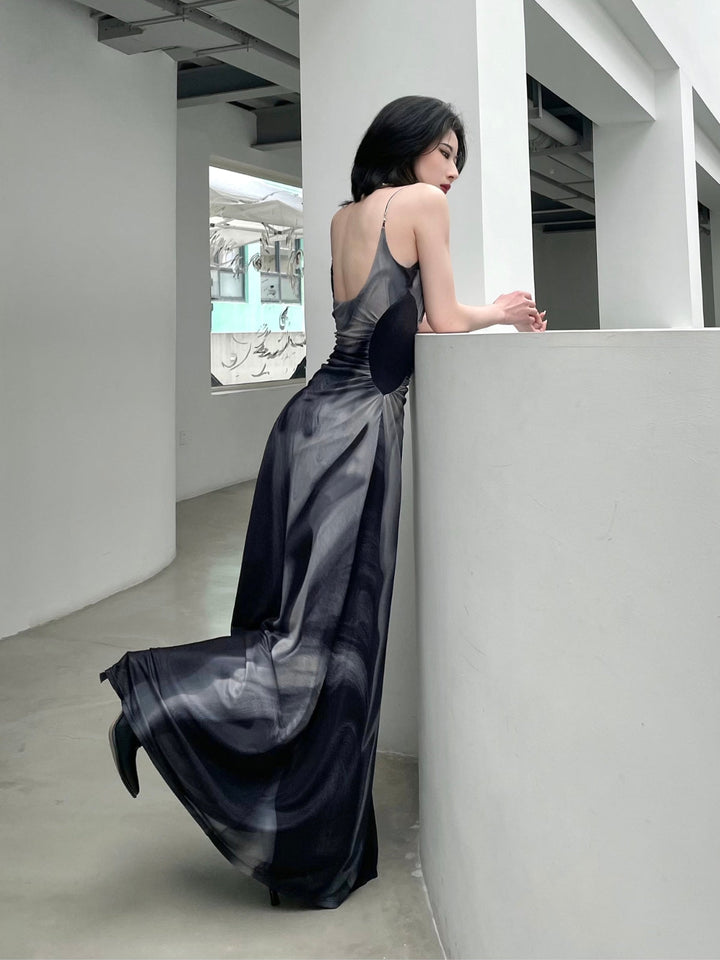 WLS City Island Diary Off-Shoulder Suspender Dress