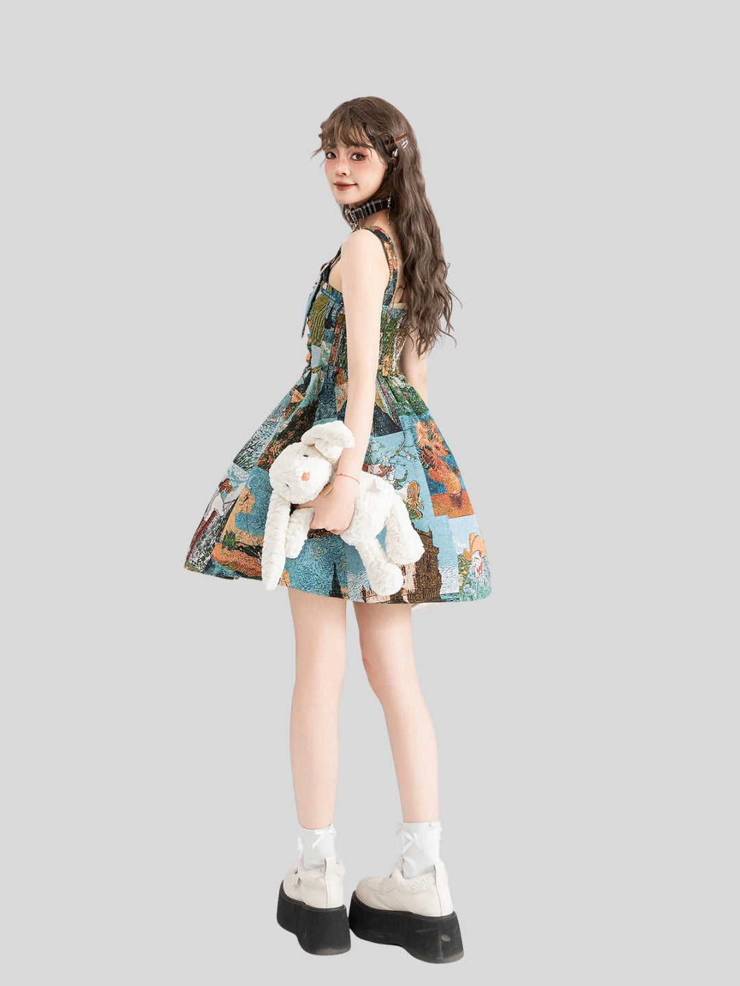 Van Gogh-Inspired Jacquard Dress – Starry Night Print (Short & Long Options)