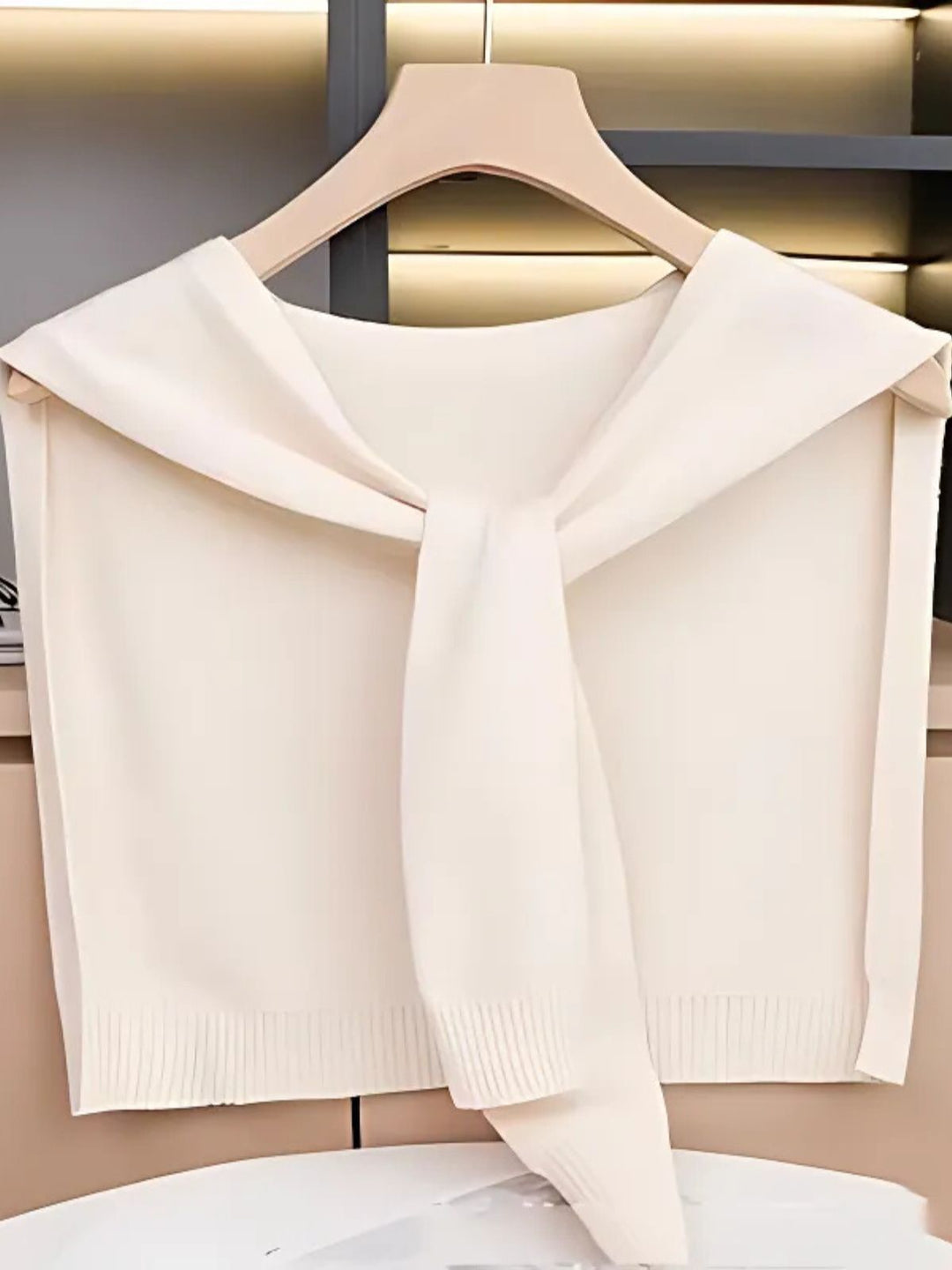 WLS Shoulder Pad Waistcoat Wool Scarf
