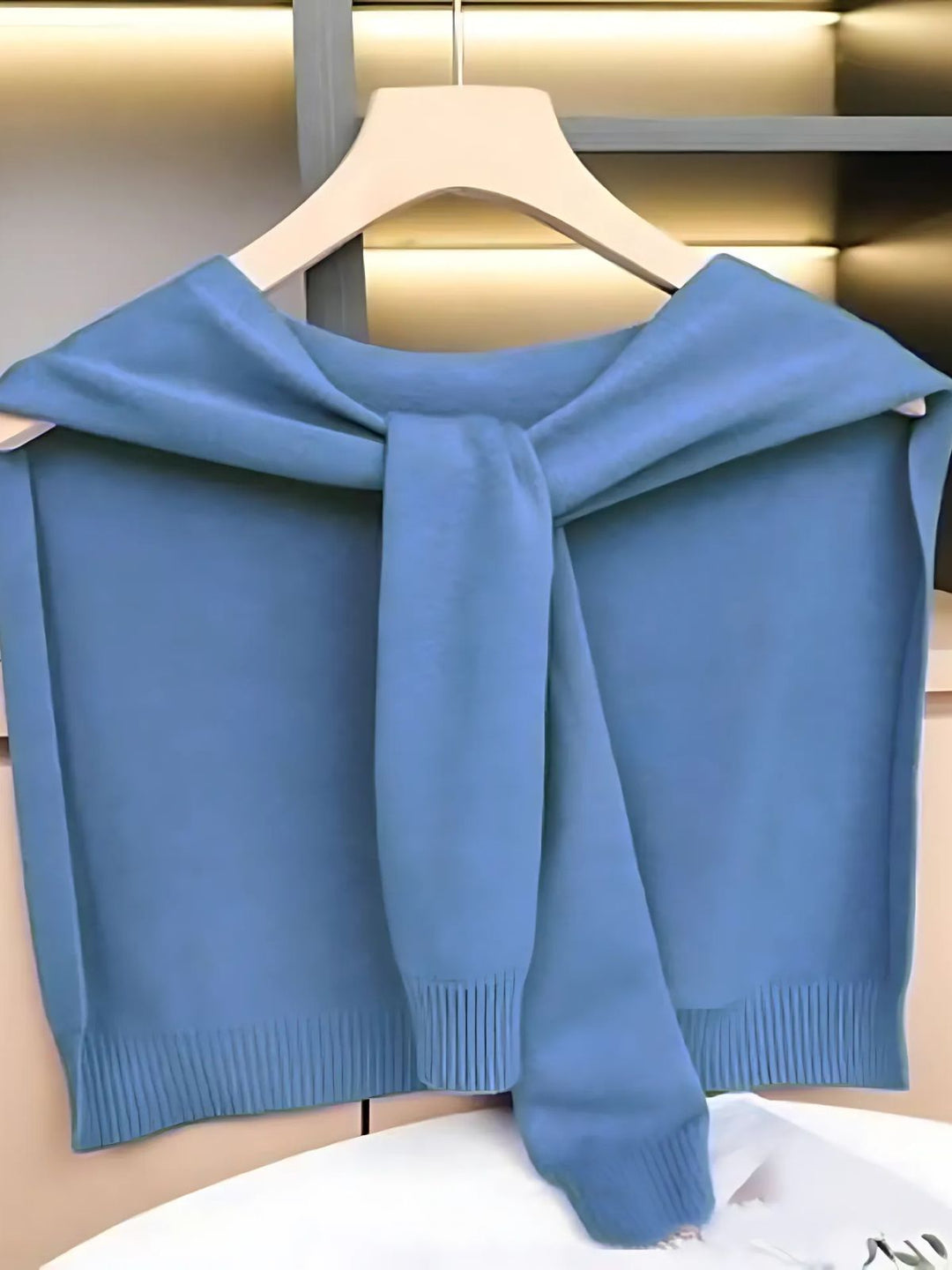 WLS Shoulder Pad Waistcoat Wool Scarf