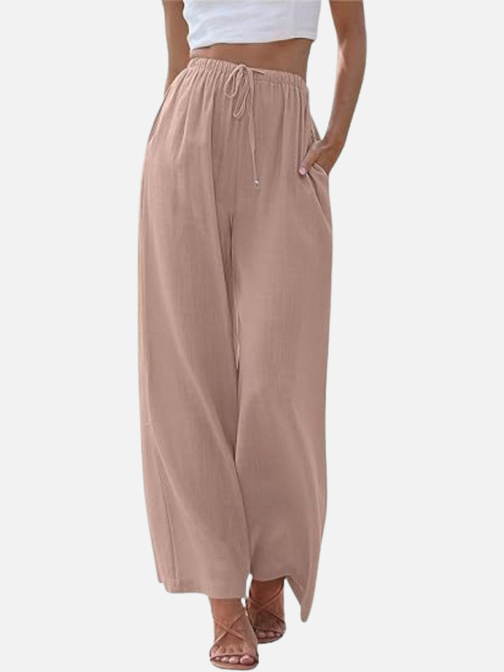 UrbanEase Drawstring Wide‑Leg Pants