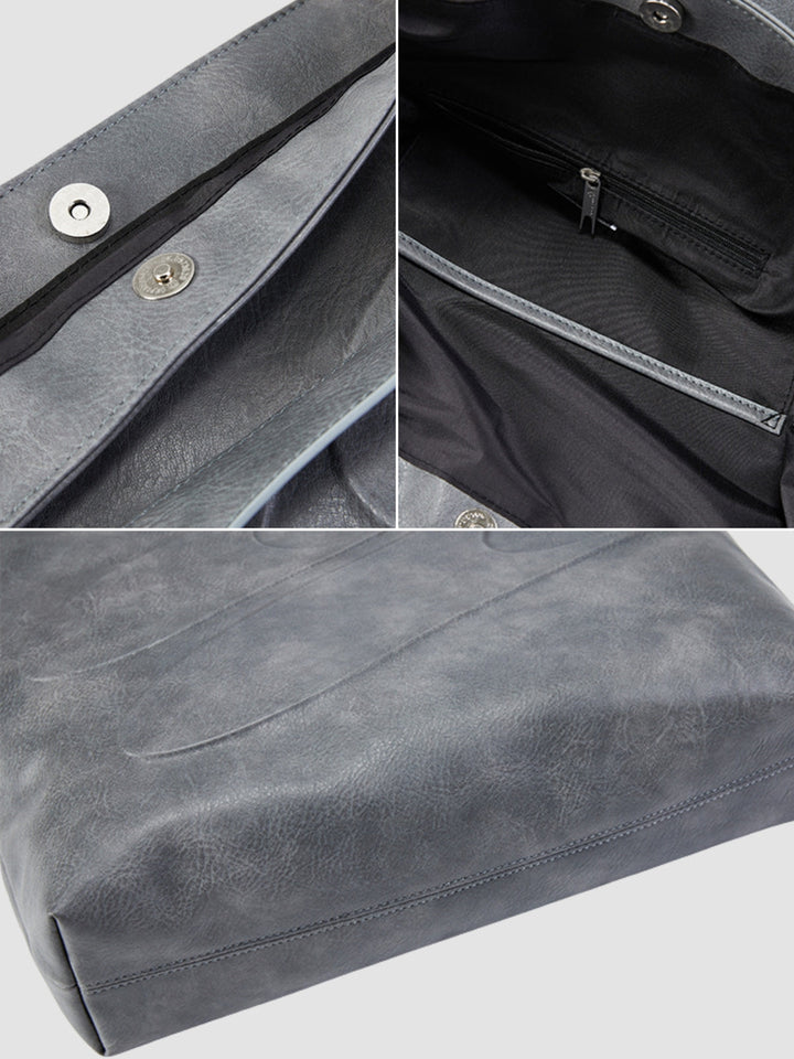 WLS Large Capacity Shoulder Crossbody Leather Bag