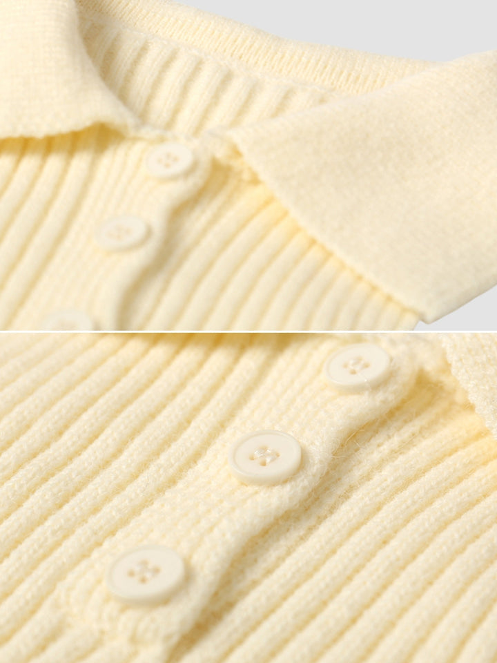 WLS Retro College Two-Pieces Woolen Sweater + Skirt