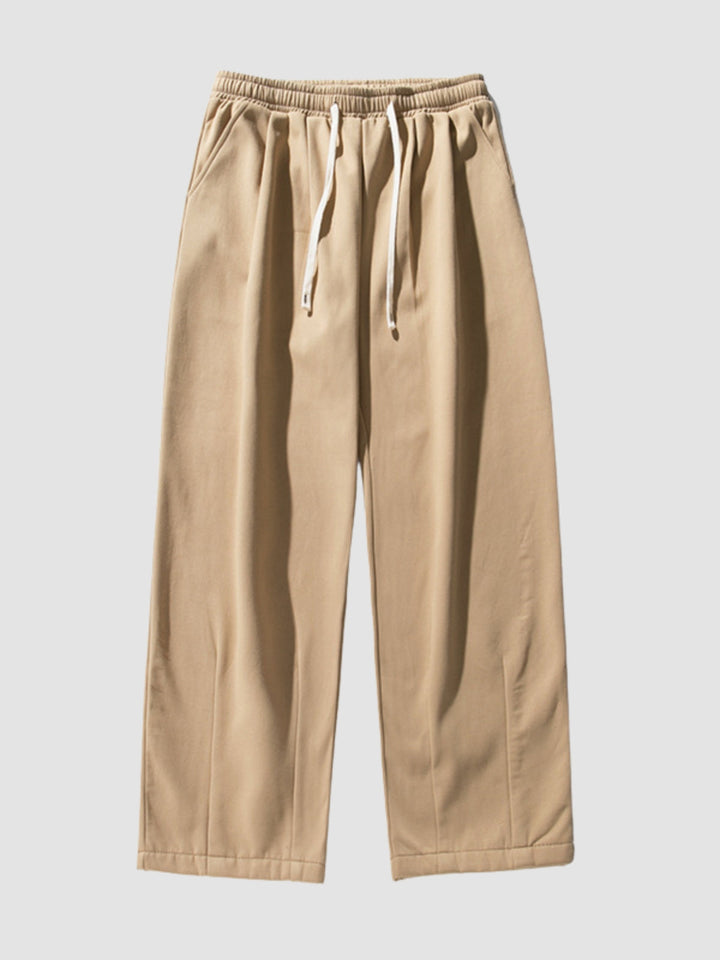 WLS Retro Pleated Loose Thickened Sweatpants