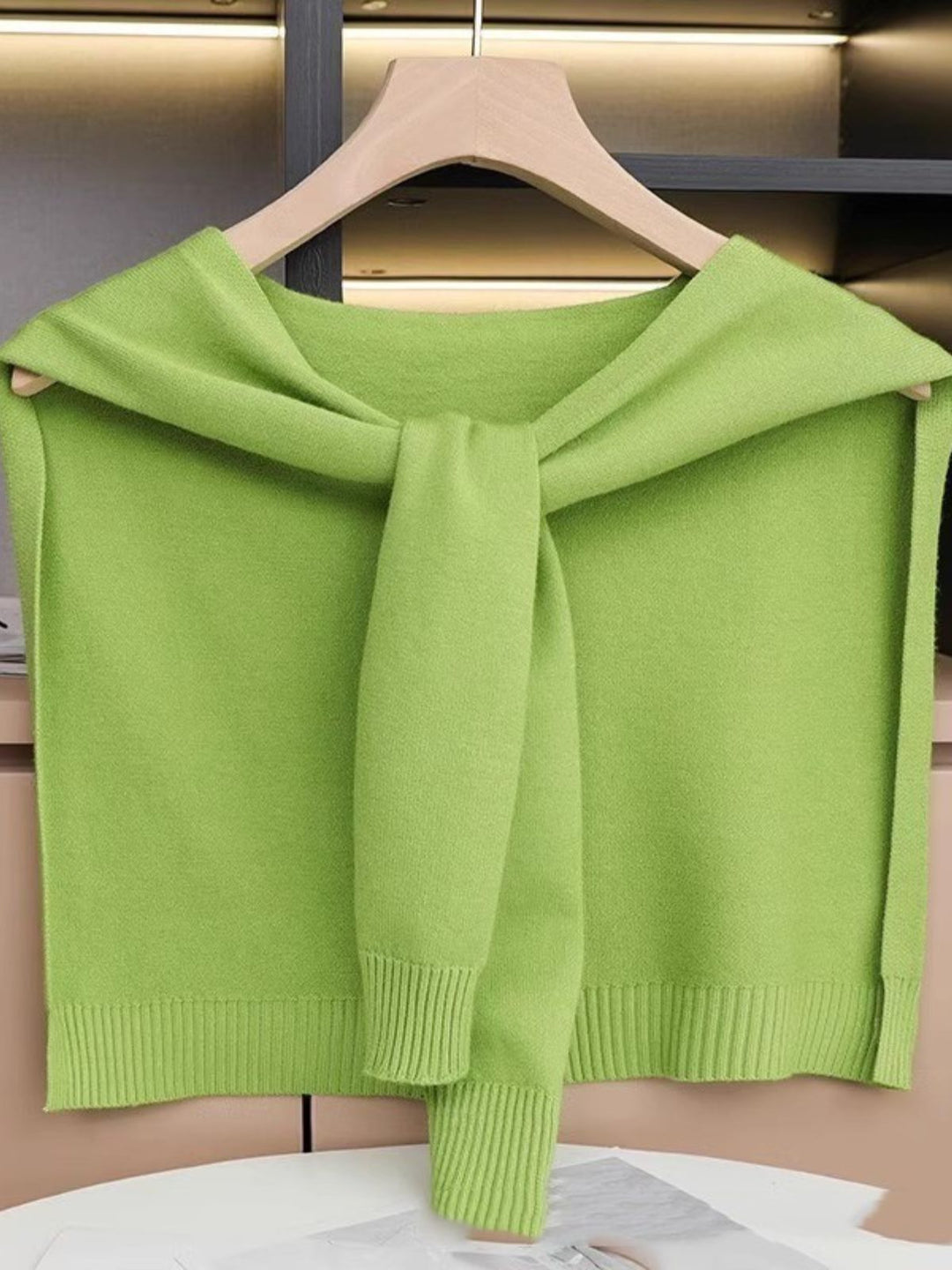 WLS Shoulder Pad Waistcoat Wool Scarf