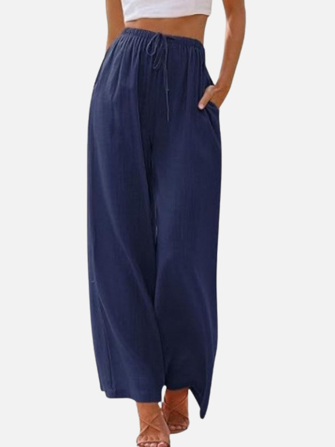 UrbanEase Drawstring Wide‑Leg Pants