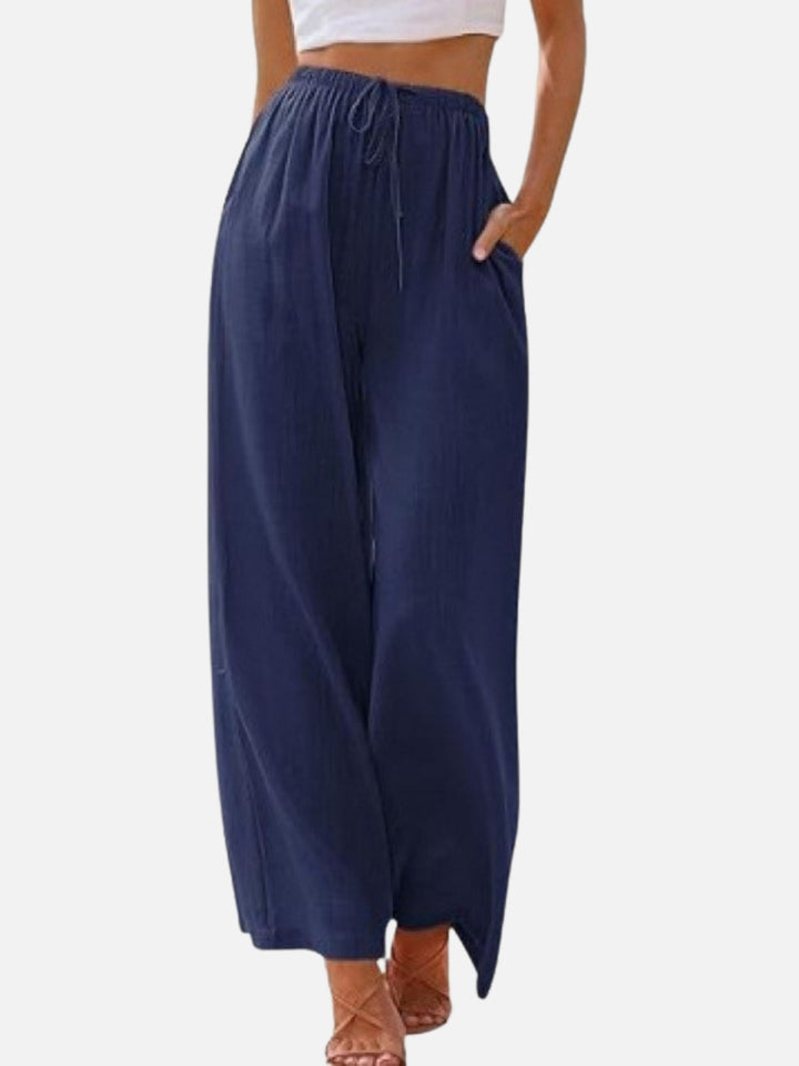 UrbanEase Drawstring Wide‑Leg Pants