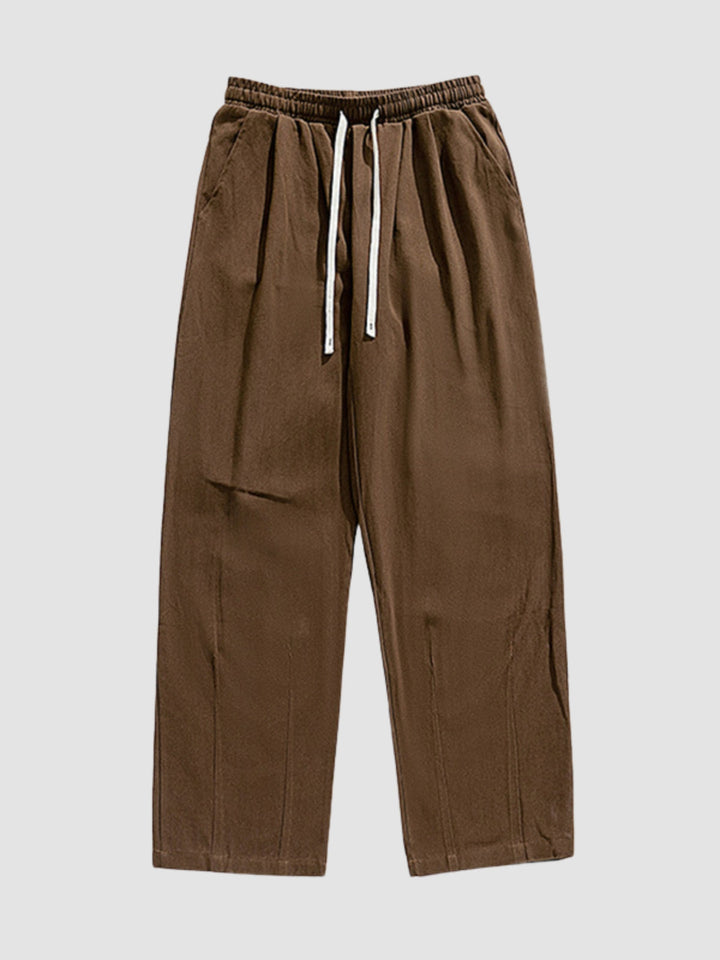 WLS Retro Pleated Loose Thickened Sweatpants