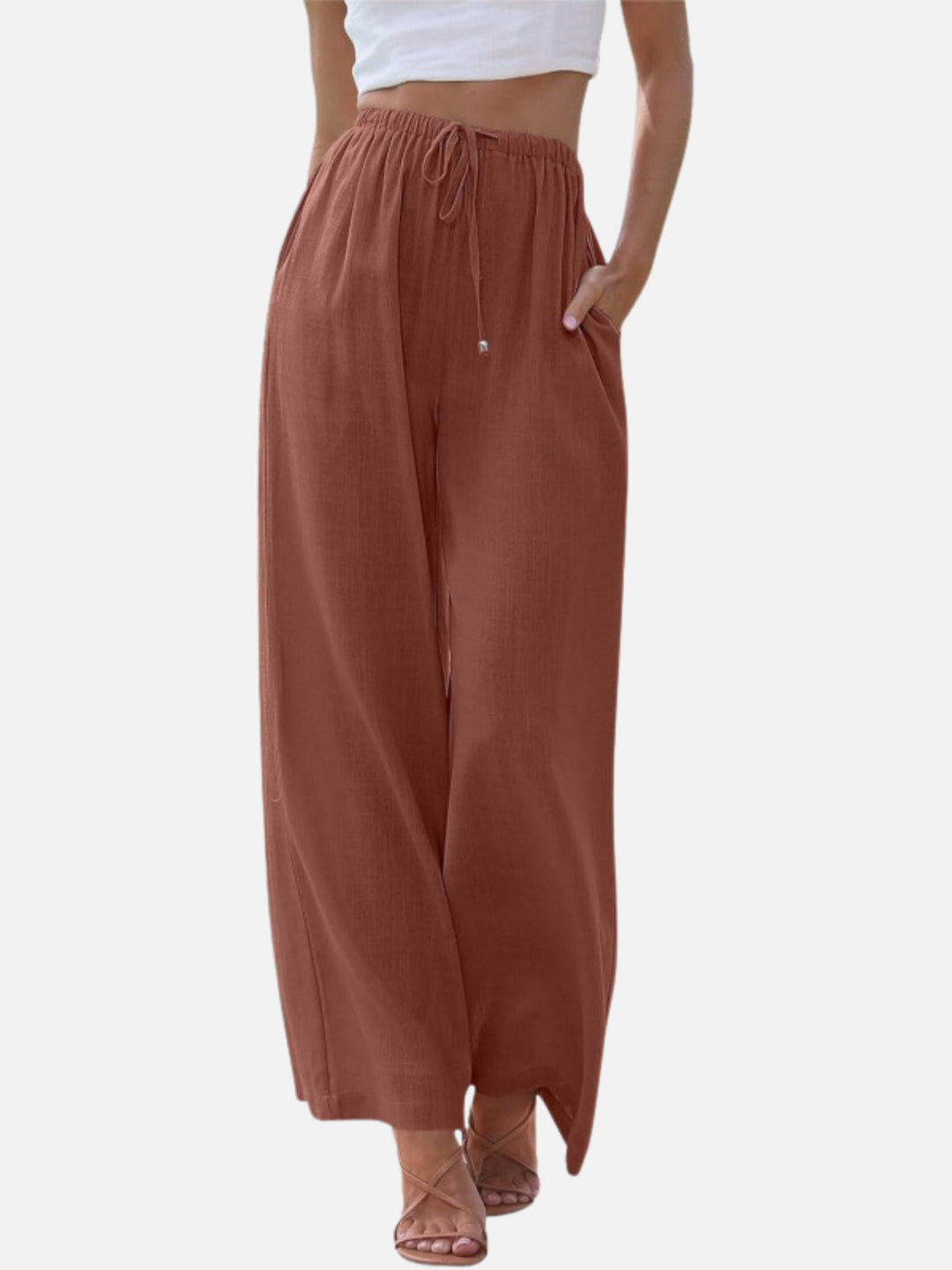 UrbanEase Drawstring Wide‑Leg Pants
