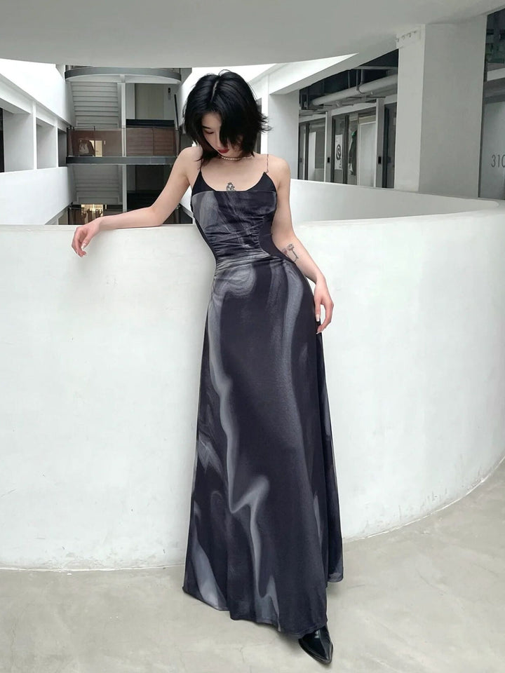 WLS City Island Diary Off-Shoulder Suspender Dress