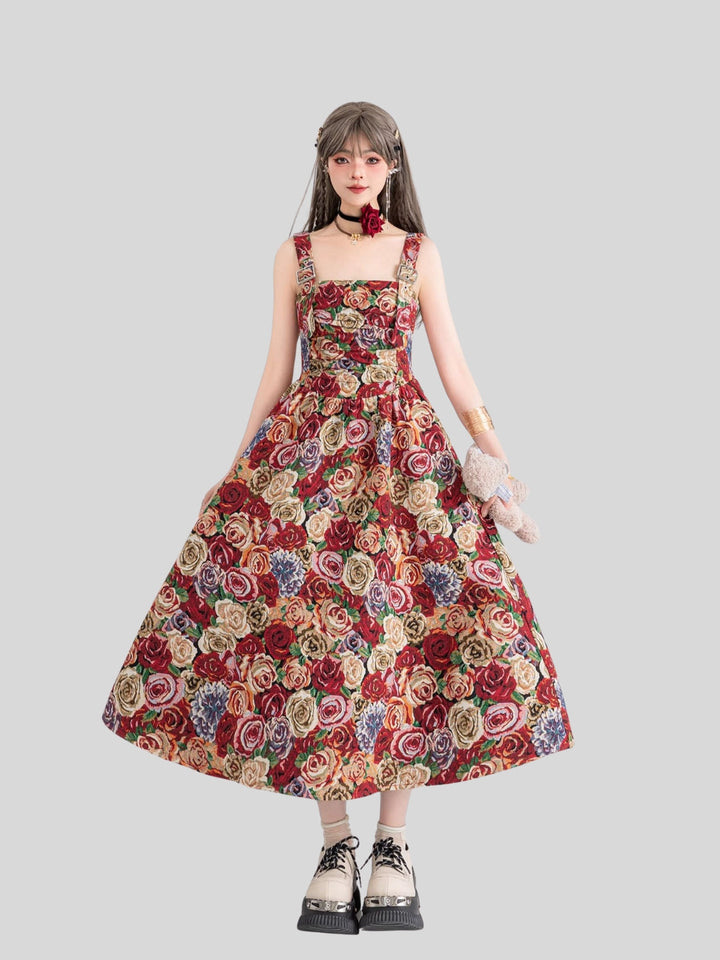 Van Gogh-Inspired Jacquard Dress – Starry Night Print (Short & Long Options)