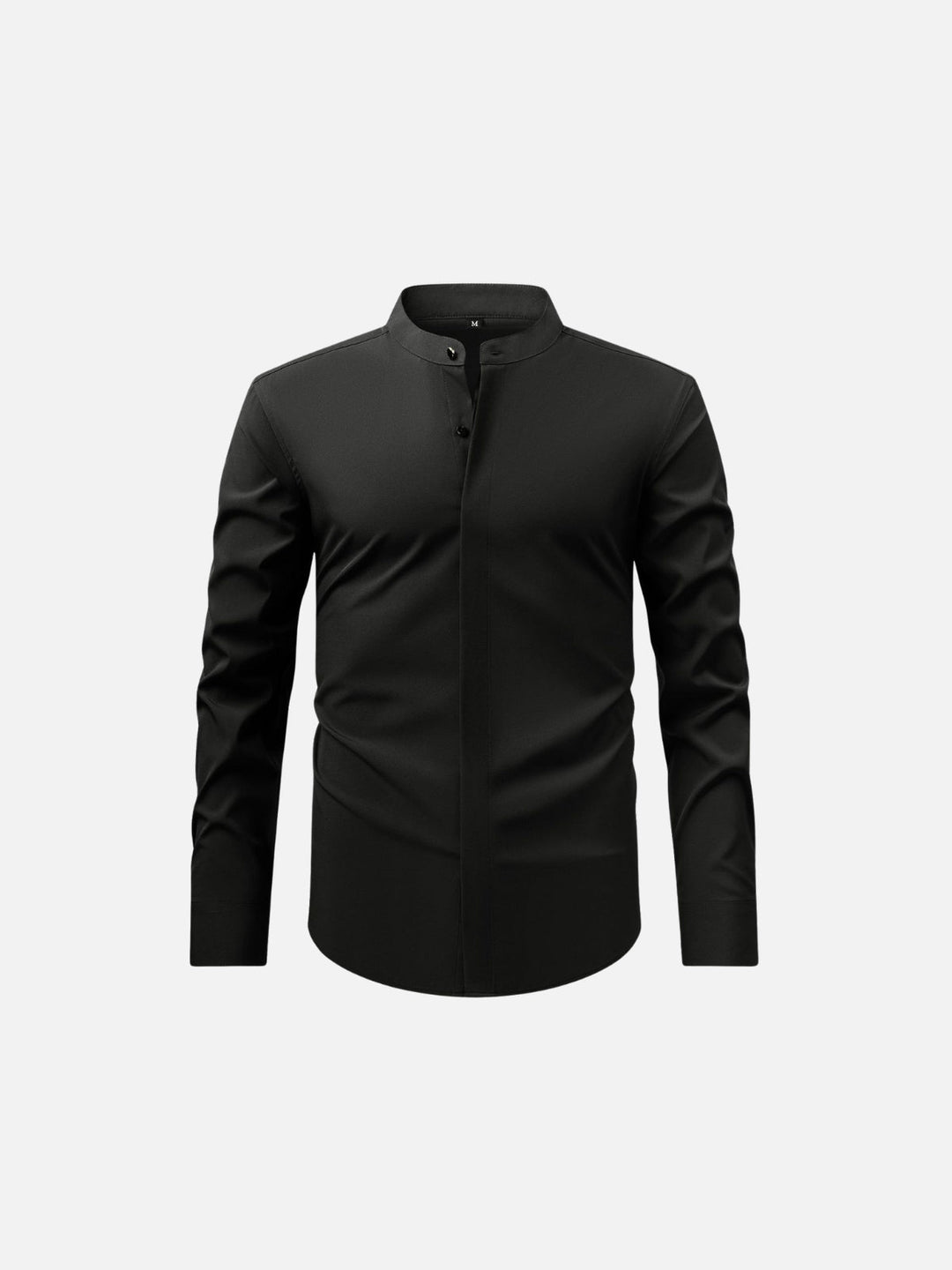 Non-Iron Stretch Standing Collar Concealed Shirt