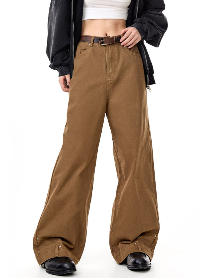 WLS American Rivet Straight-Leg Flared Pants