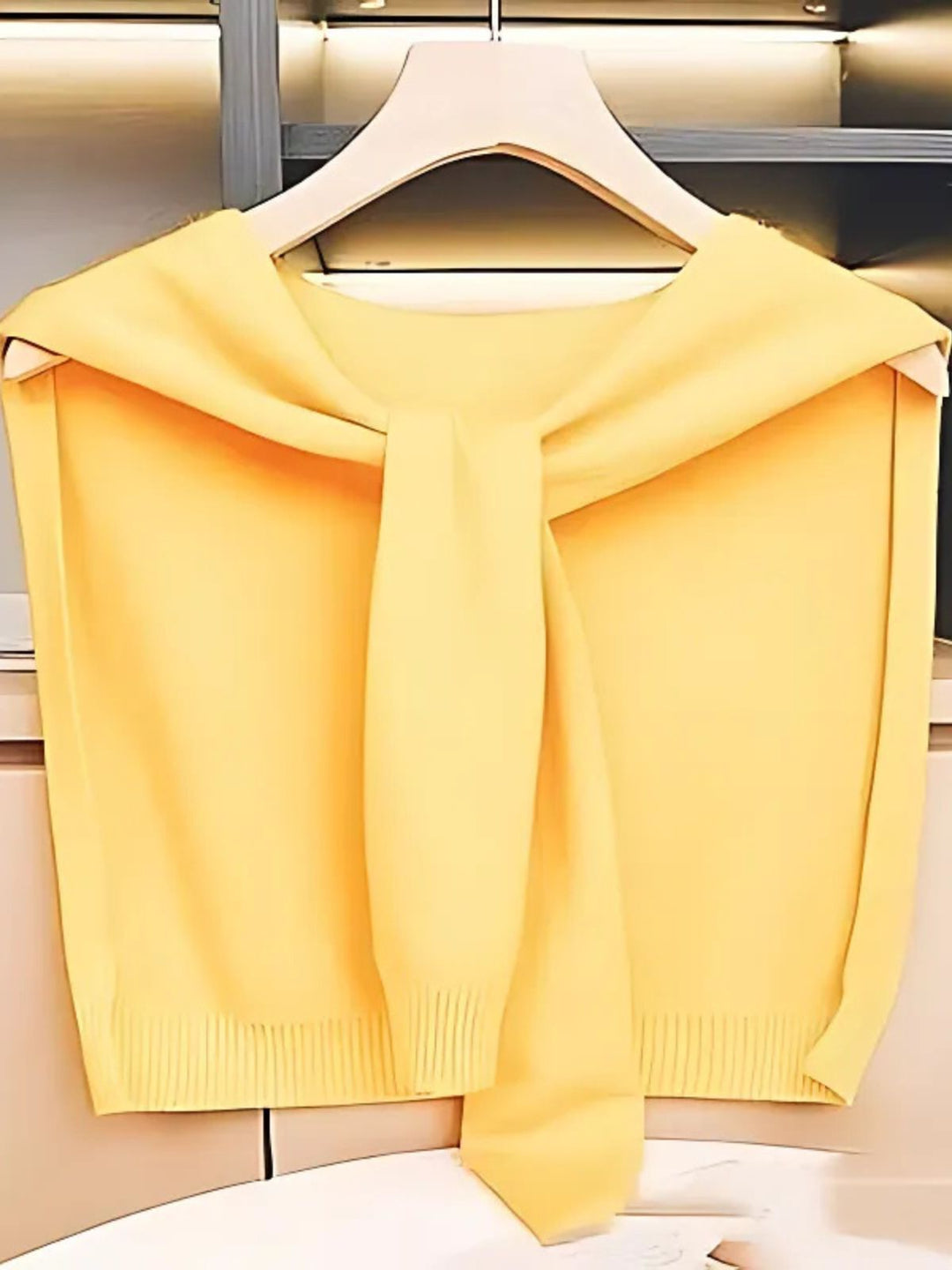 WLS Shoulder Pad Waistcoat Wool Scarf