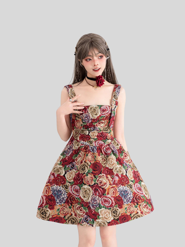 Van Gogh-Inspired Jacquard Dress – Starry Night Print (Short & Long Options)