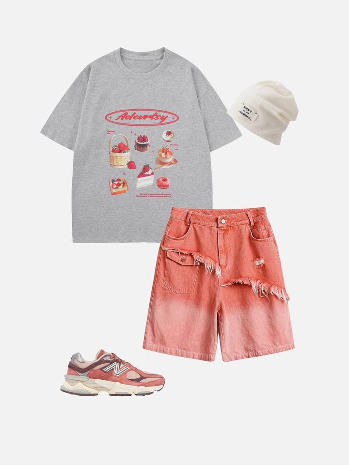 WLS Strawberry Cake Print Tee
