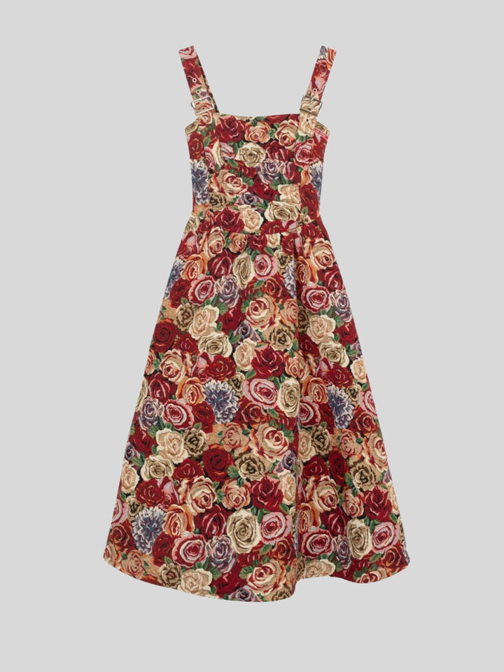 Van Gogh-Inspired Jacquard Dress – Starry Night Print (Short & Long Options)