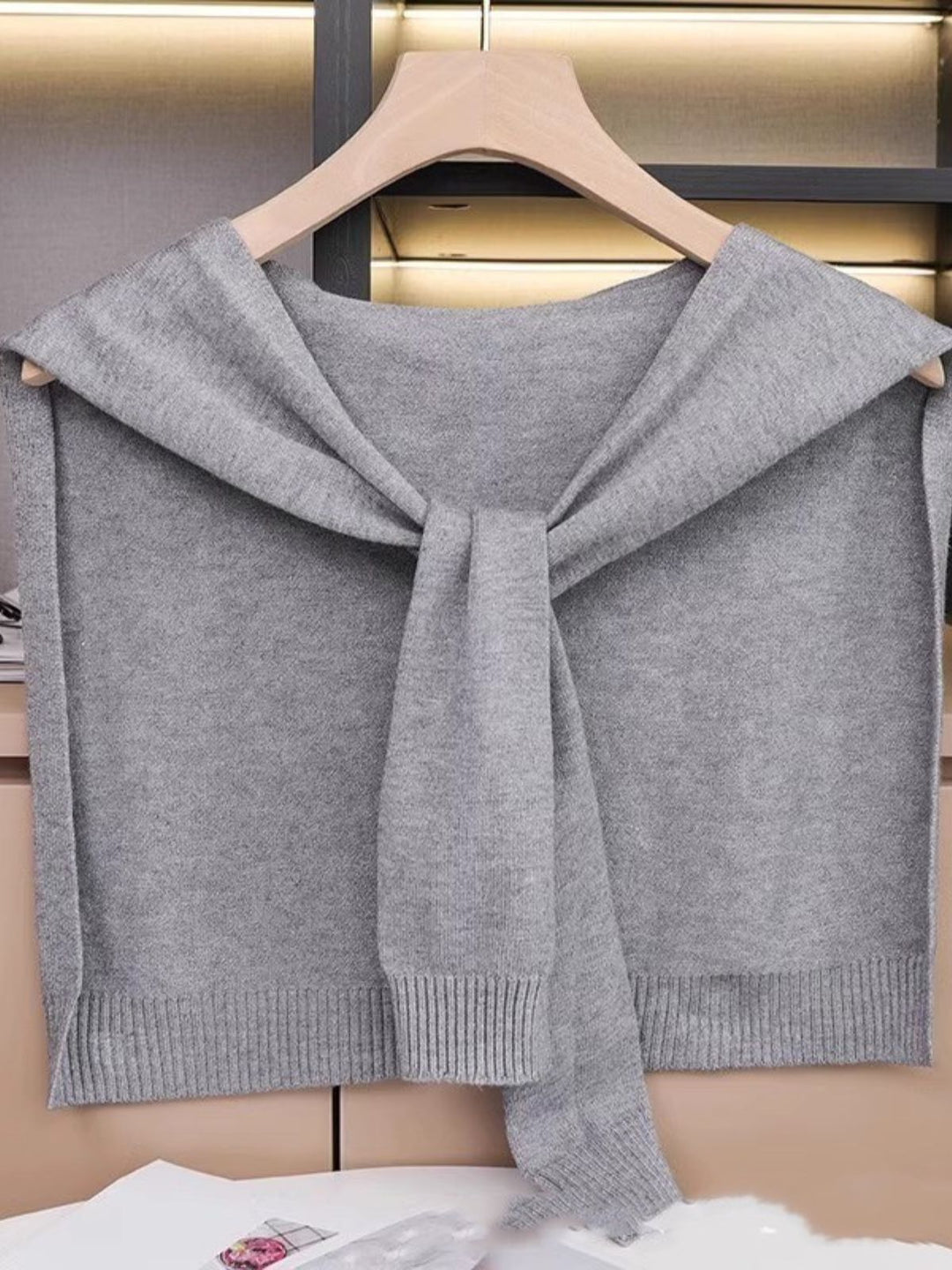 WLS Shoulder Pad Waistcoat Wool Scarf
