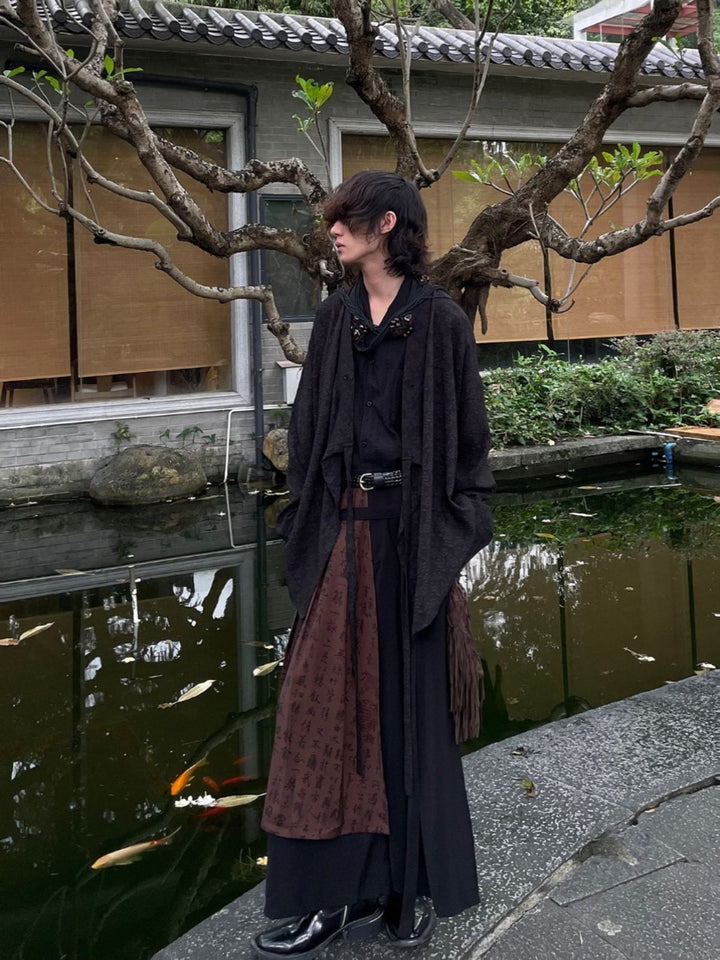WLS Robe Dormant And Floral Embroidery Jacket