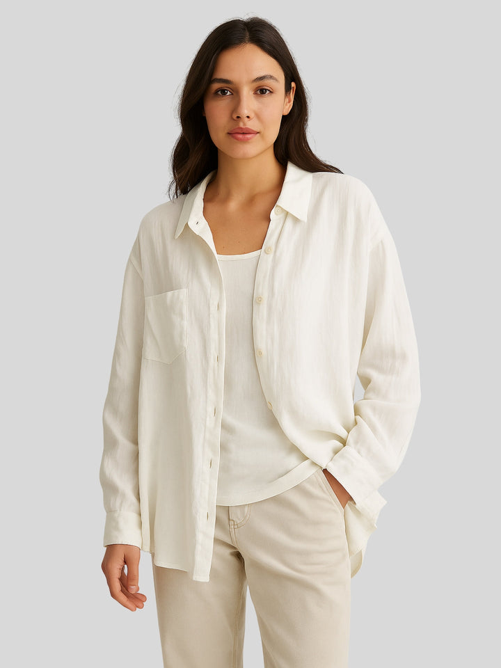 WLS French-Inspired Loose Sun Protection Shirt