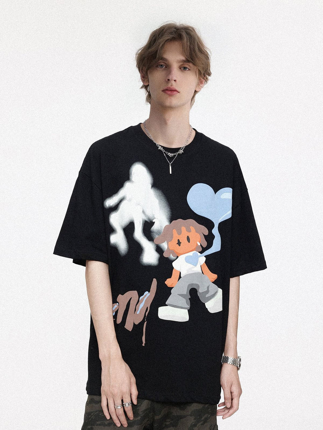 WLS Skull Cartoon Print Tee