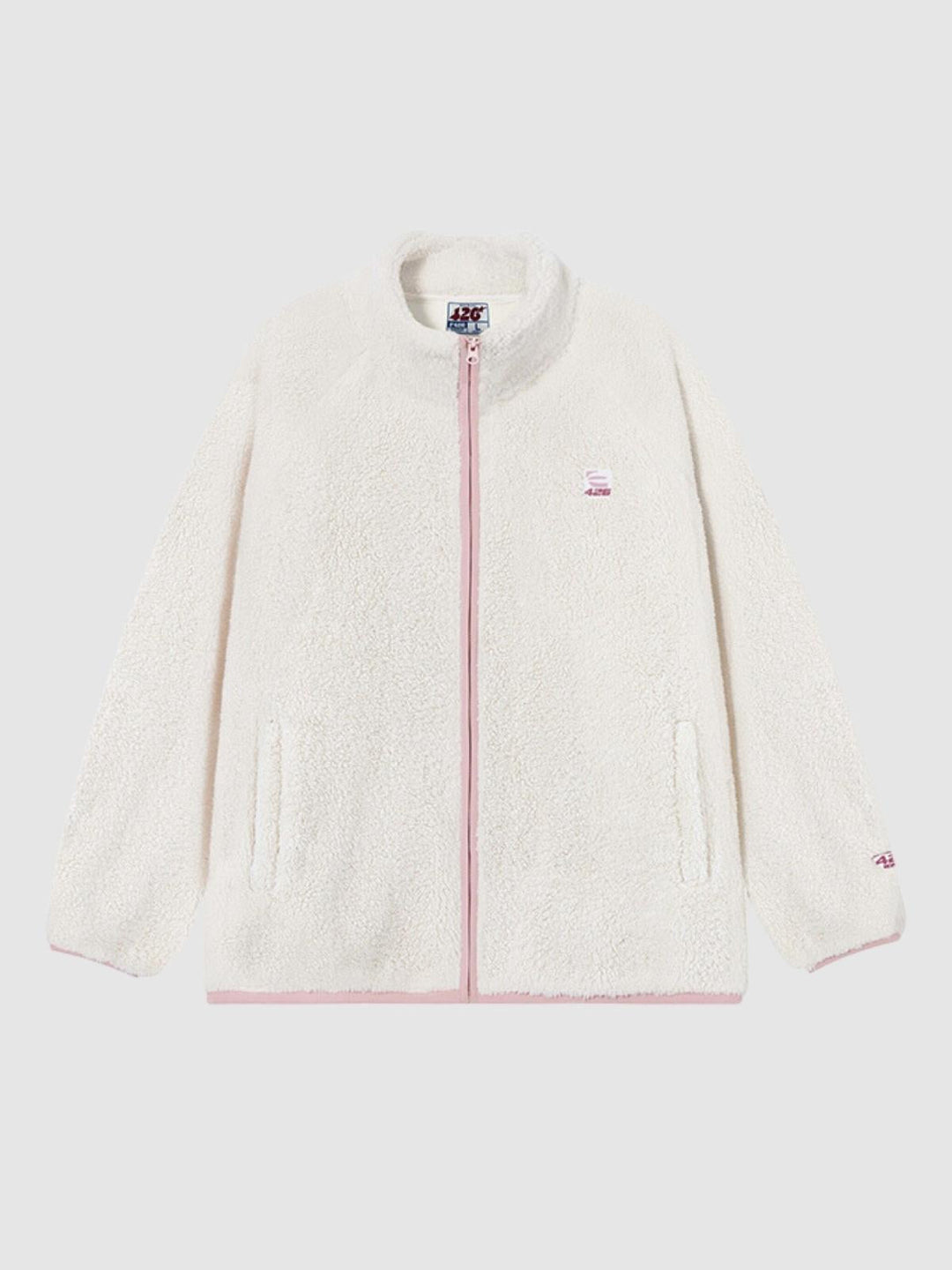 We Love Street Loose Contrasting Color Edging Cotton Plush Jacket