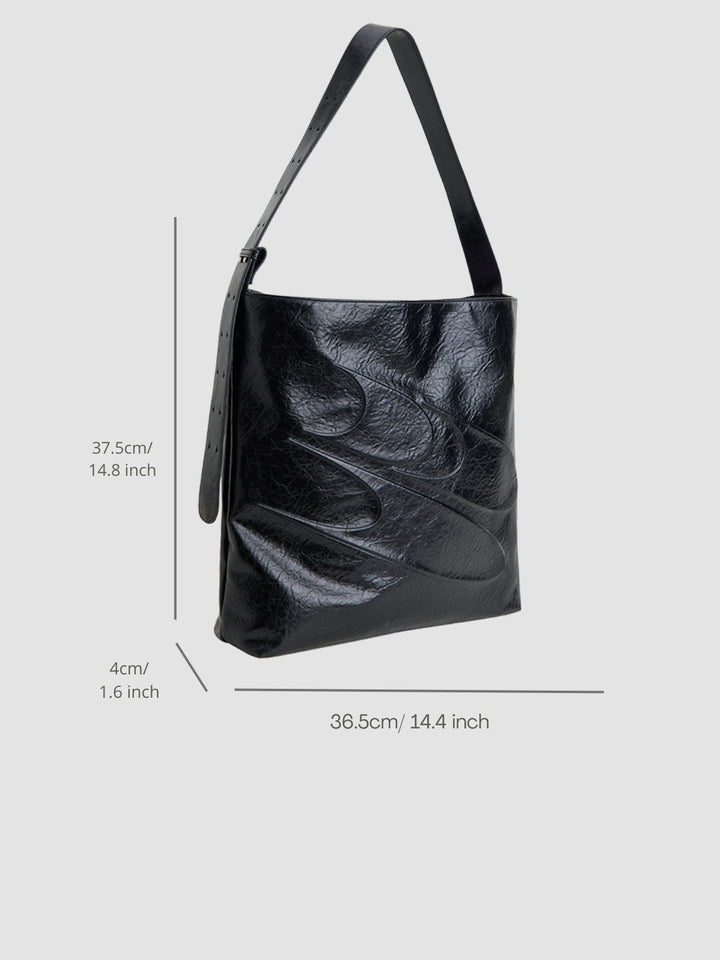 WLS Large Capacity Shoulder Crossbody Leather Bag