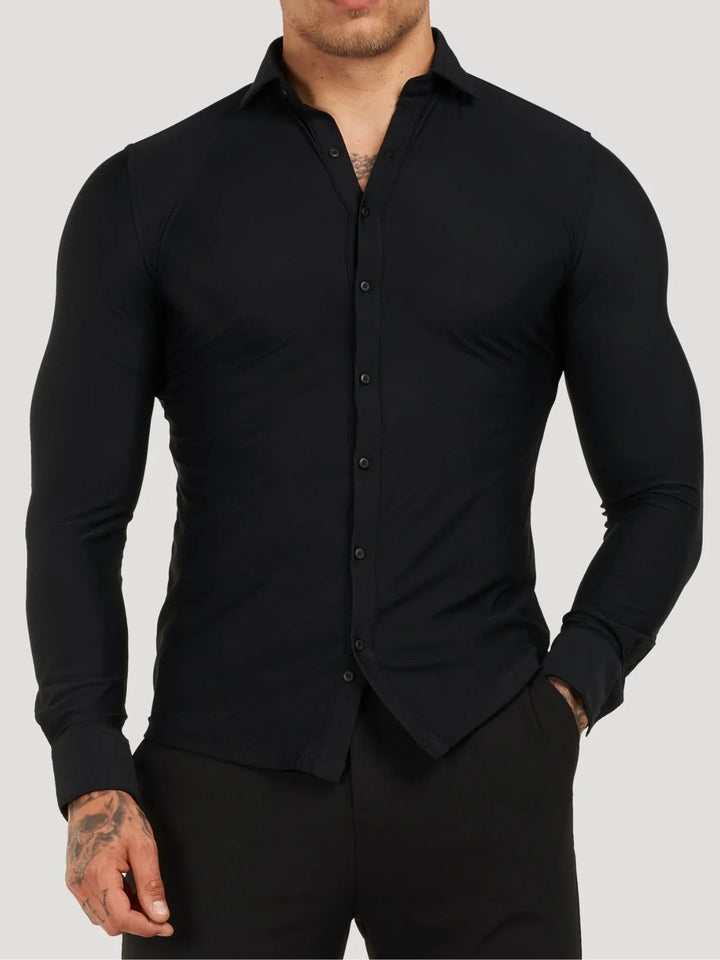 Non-Iron Extra Stretch Shirt – Natural Button Edition