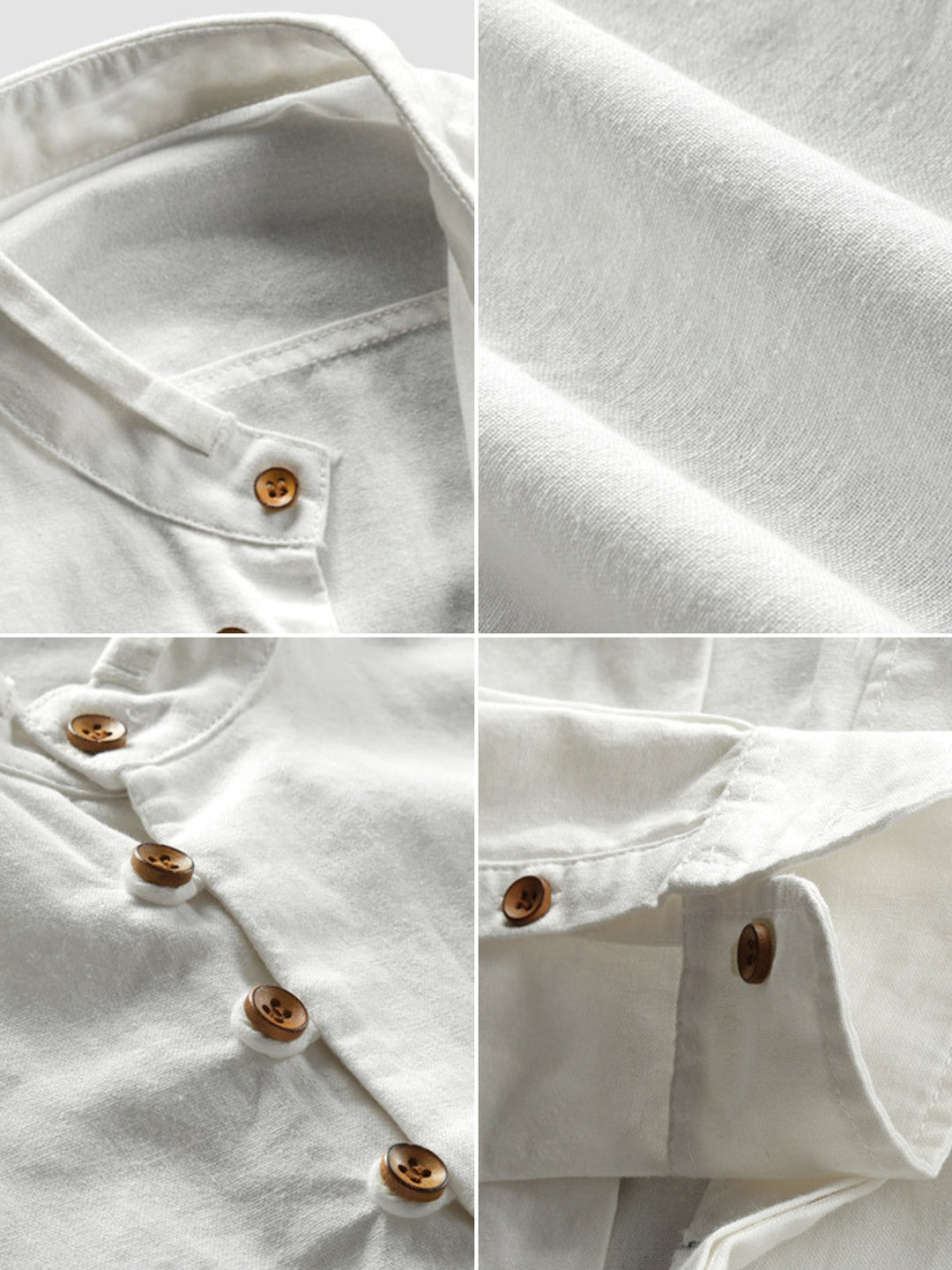 Japanese Linen Stand Collar Shirt