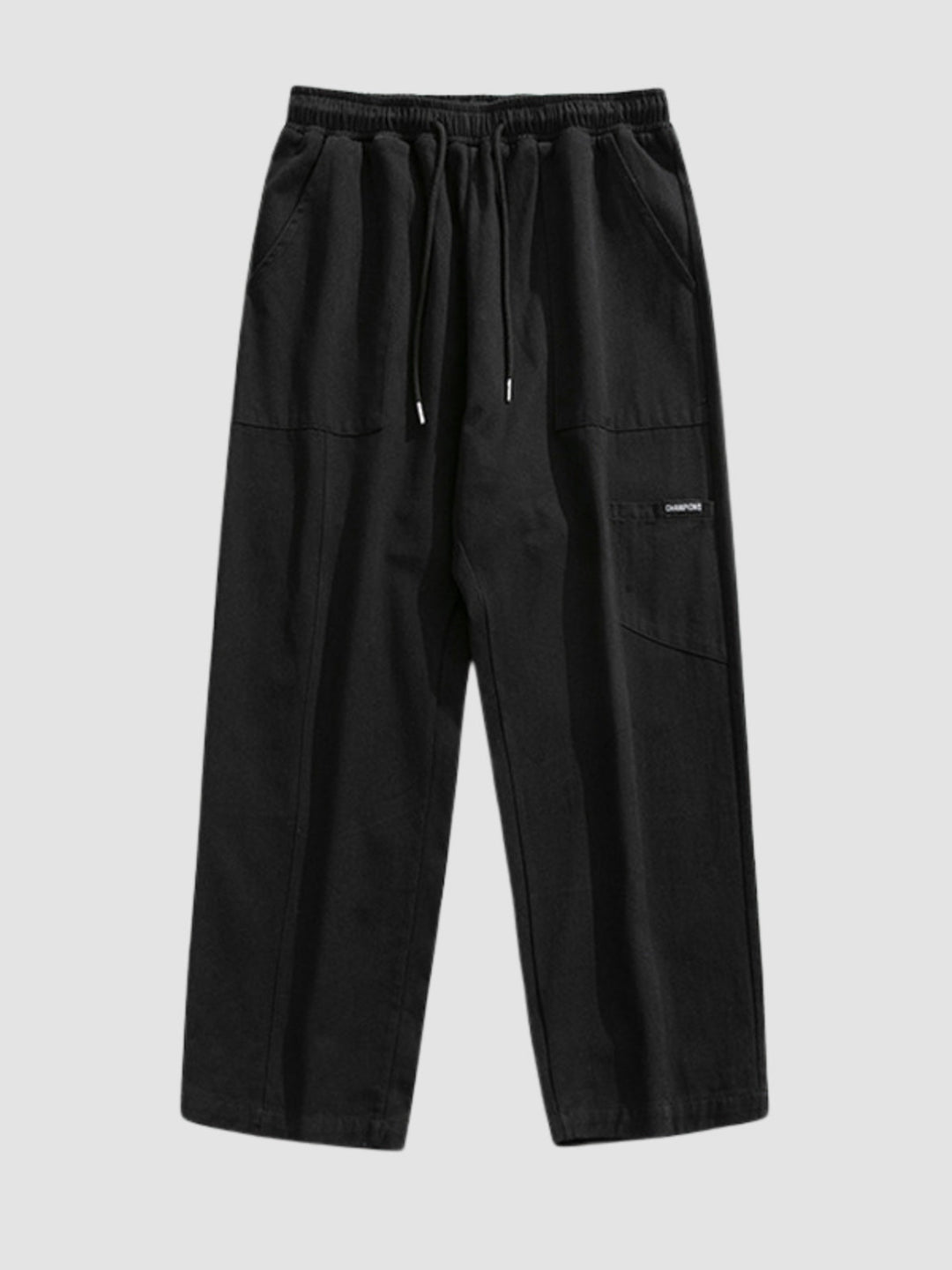 WLS Retro Japanese Straight Textured Splicing Trousers