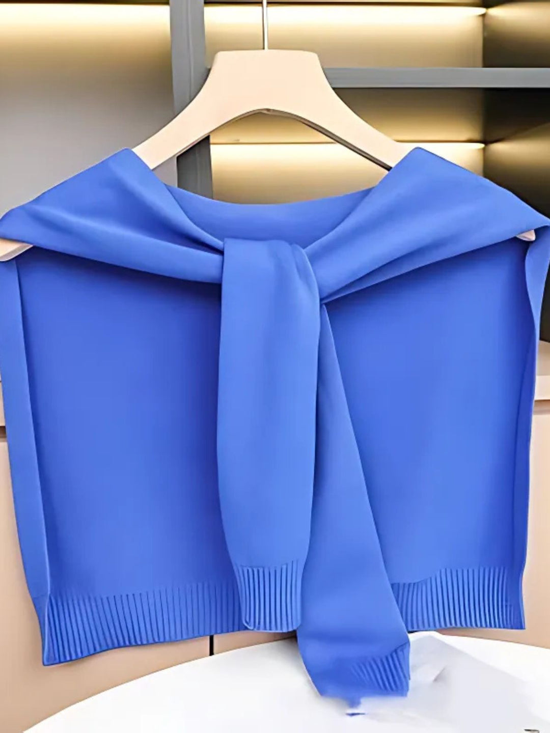 WLS Shoulder Pad Waistcoat Wool Scarf