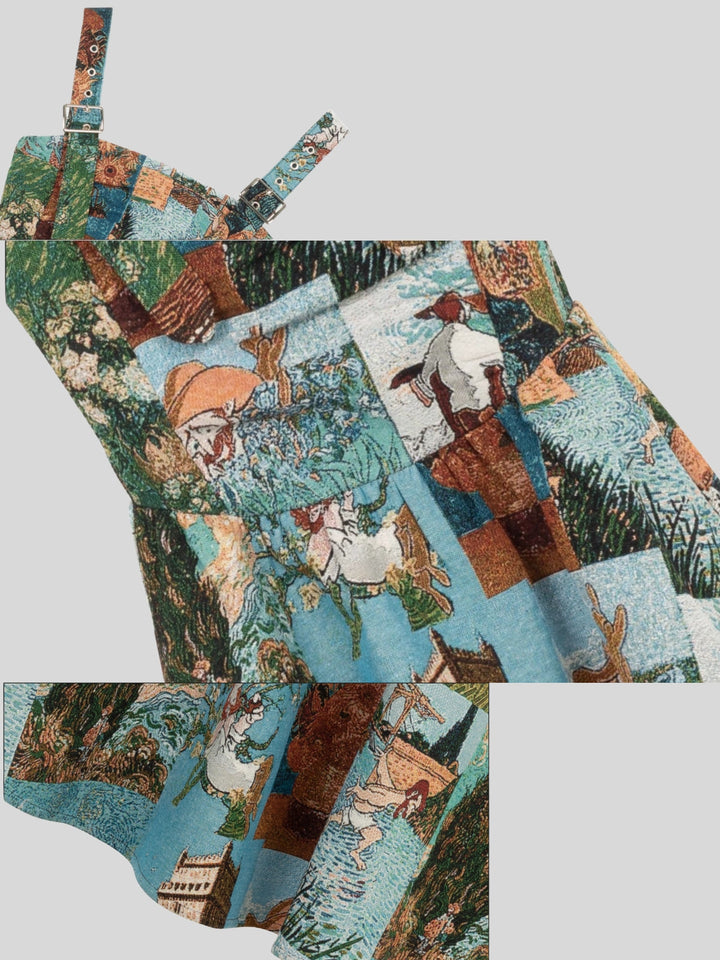 Van Gogh-Inspired Jacquard Dress – Starry Night Print (Short & Long Options)