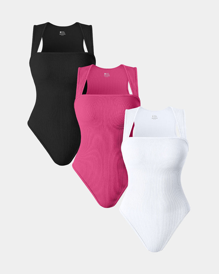 SculptFit Essentials 3 Ribbed Bodysuits