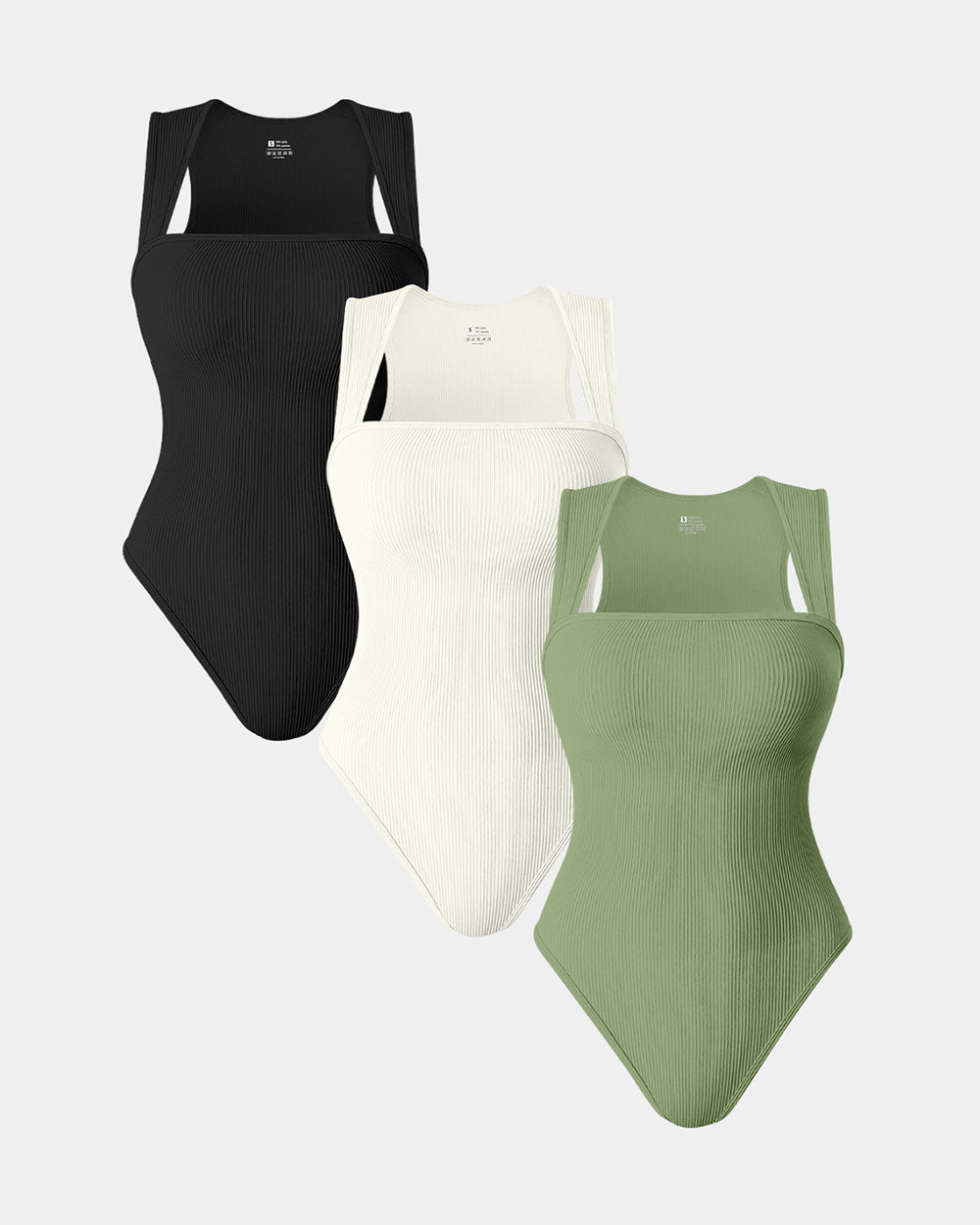 SculptFit Essentials 3 Ribbed Bodysuits