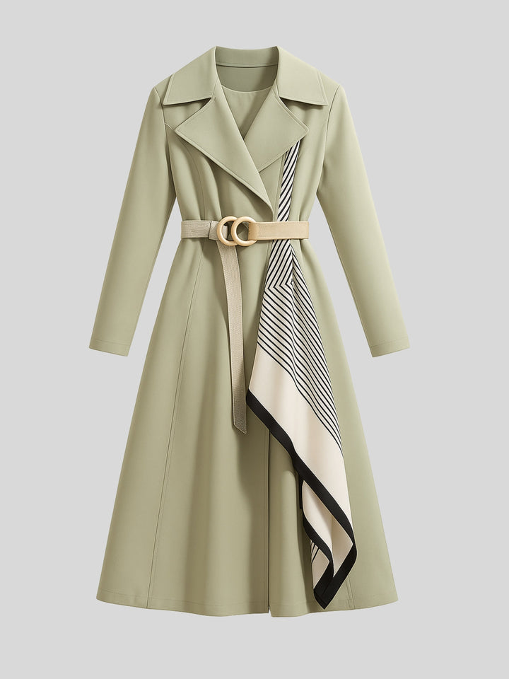 WLS Mid-Length Slim Fit Trench Coat Dress