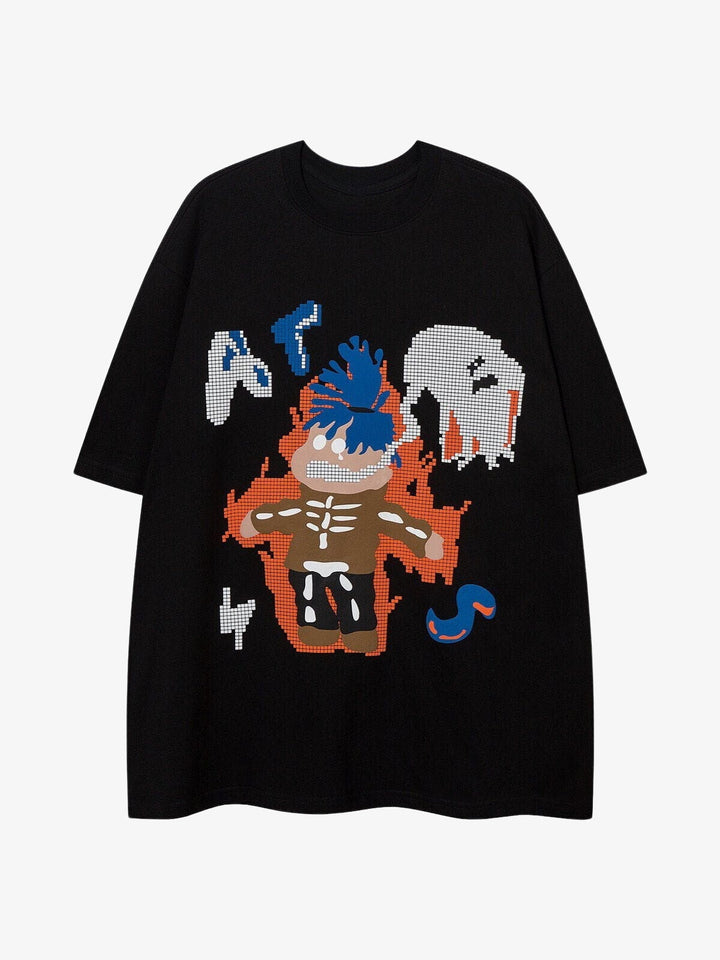 WLS Pixel Style Graphic Print Tee