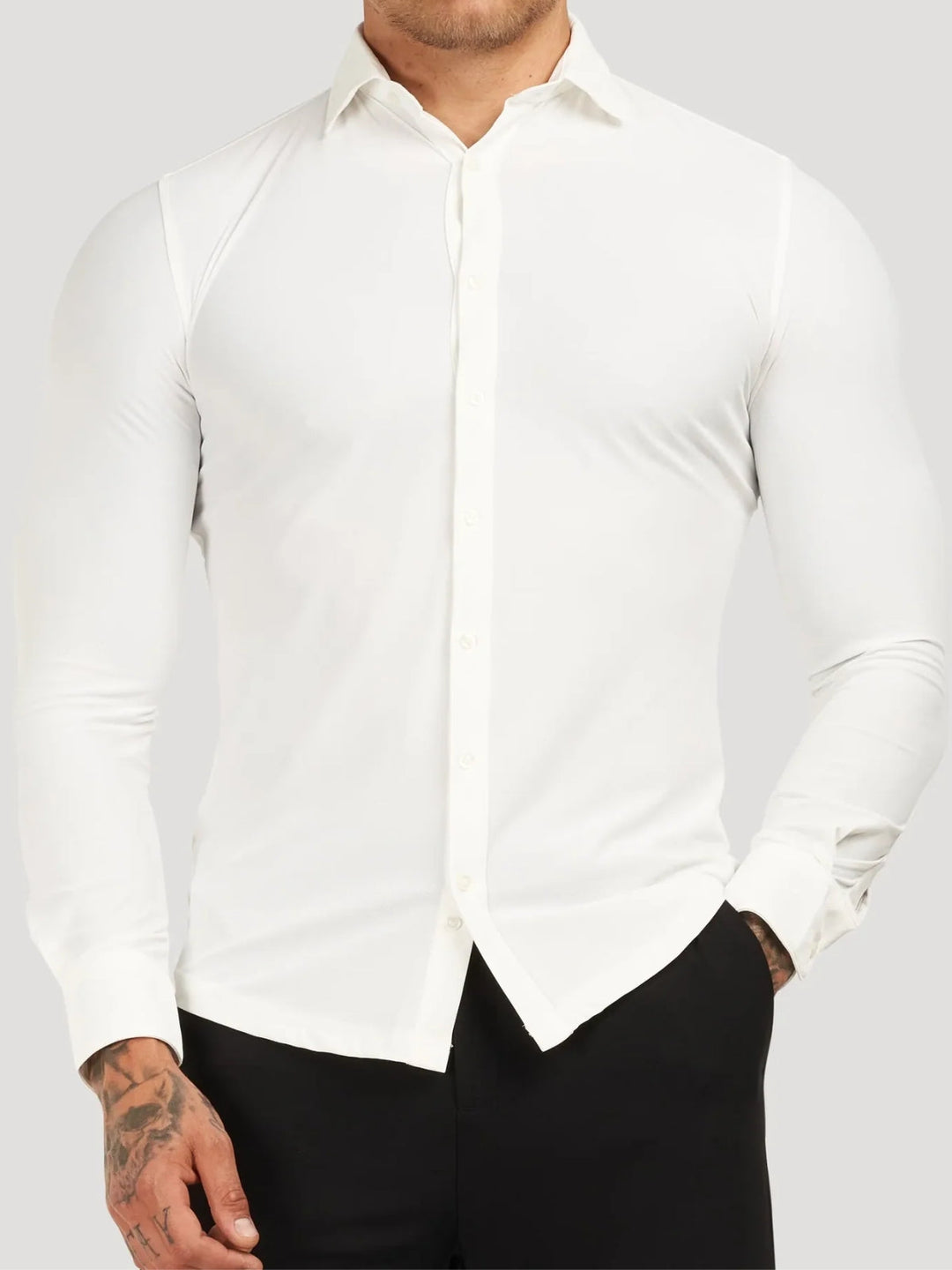 Non-Iron Extra Stretch Shirt – Natural Button Edition