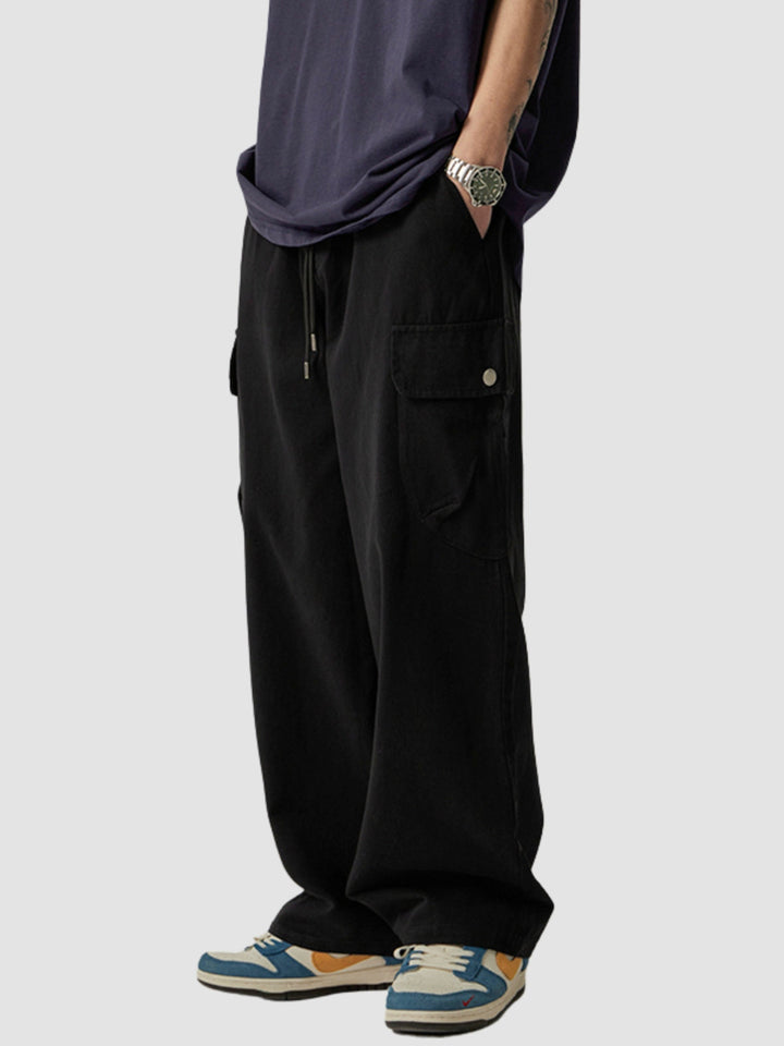 WLS Retro Japanese Loose Straight Pants