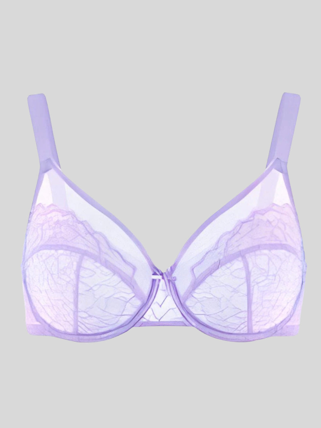 Enchante Floral Lace Unlined Comfort Non-padded Full Coverage Plus Size Underwire Bra