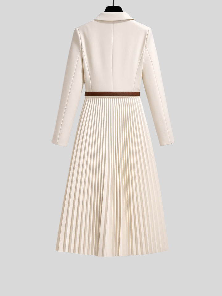 WLS French Style Slim Suit Dress With Belt