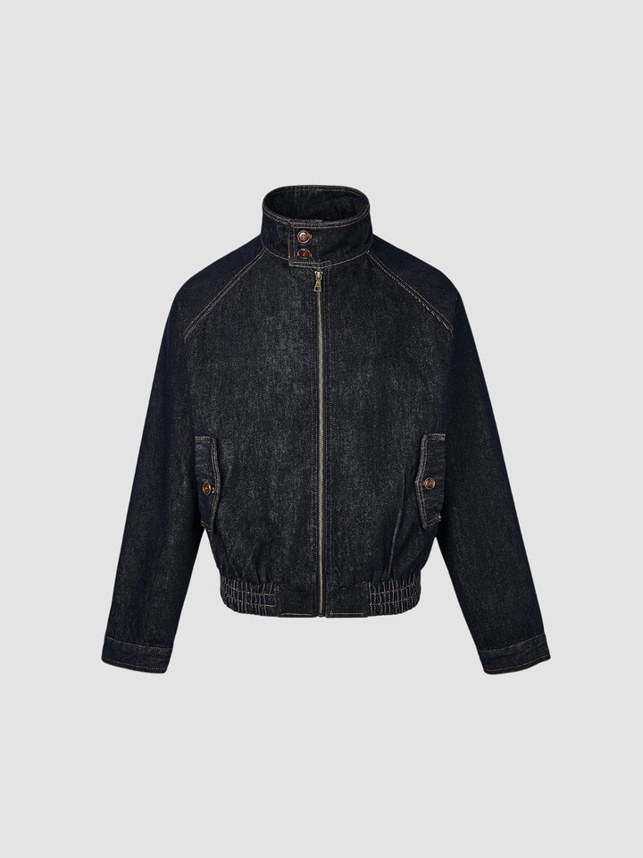 WLS American Stand-Up Collar Denim Harrington Jacket