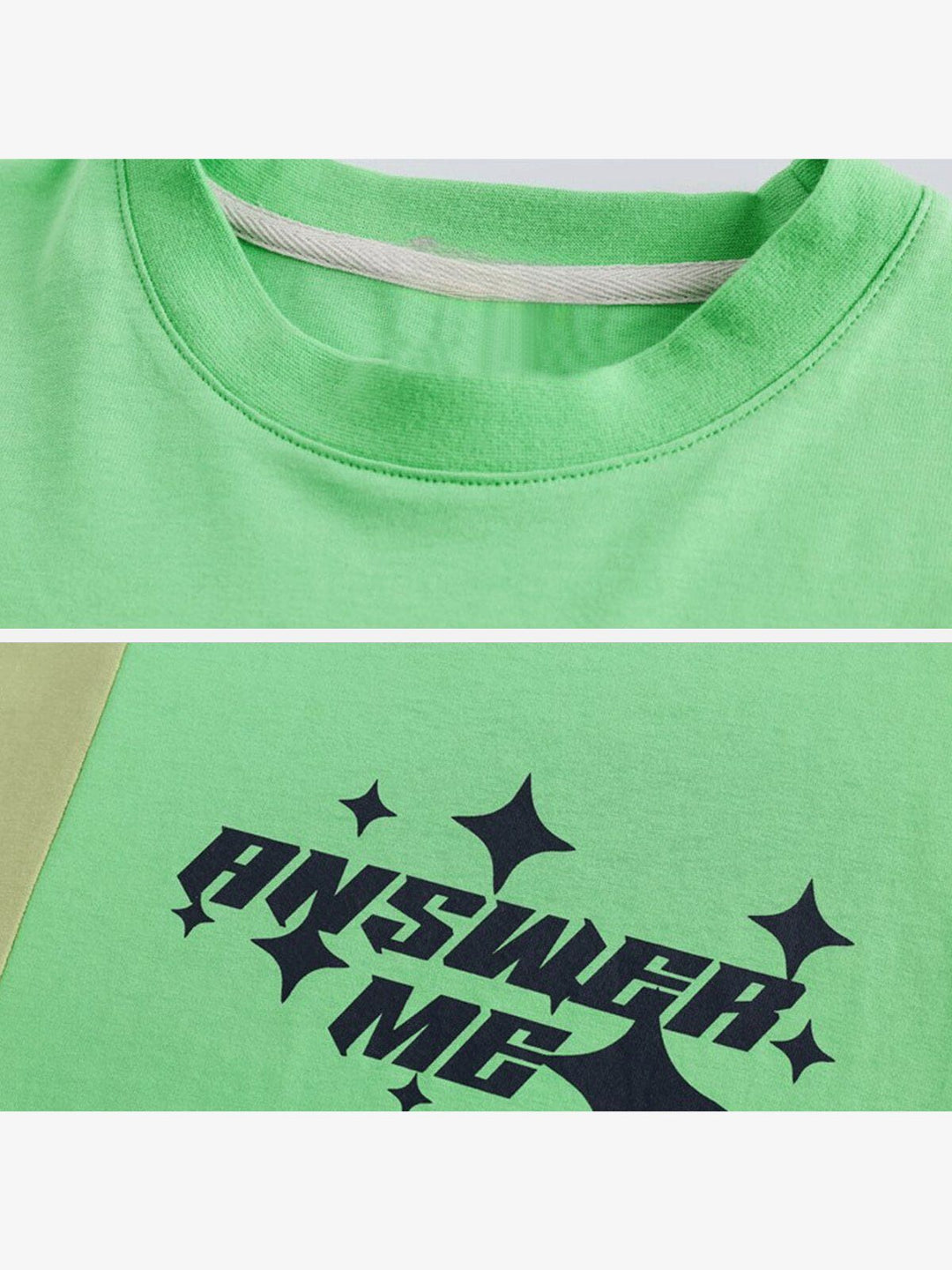 WLS Letter Print Color Block Tee