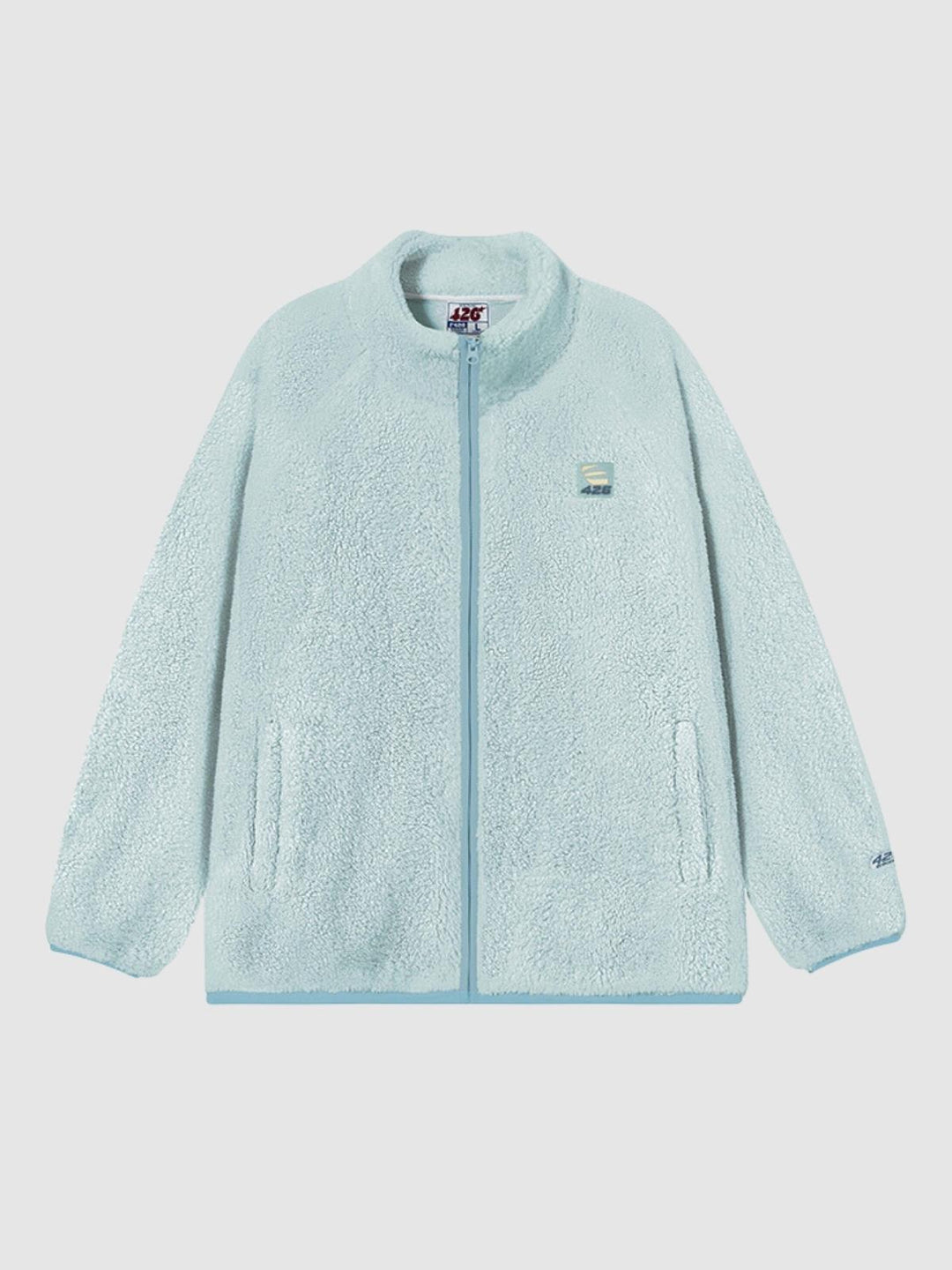 We Love Street Loose Contrasting Color Edging Cotton Plush Jacket