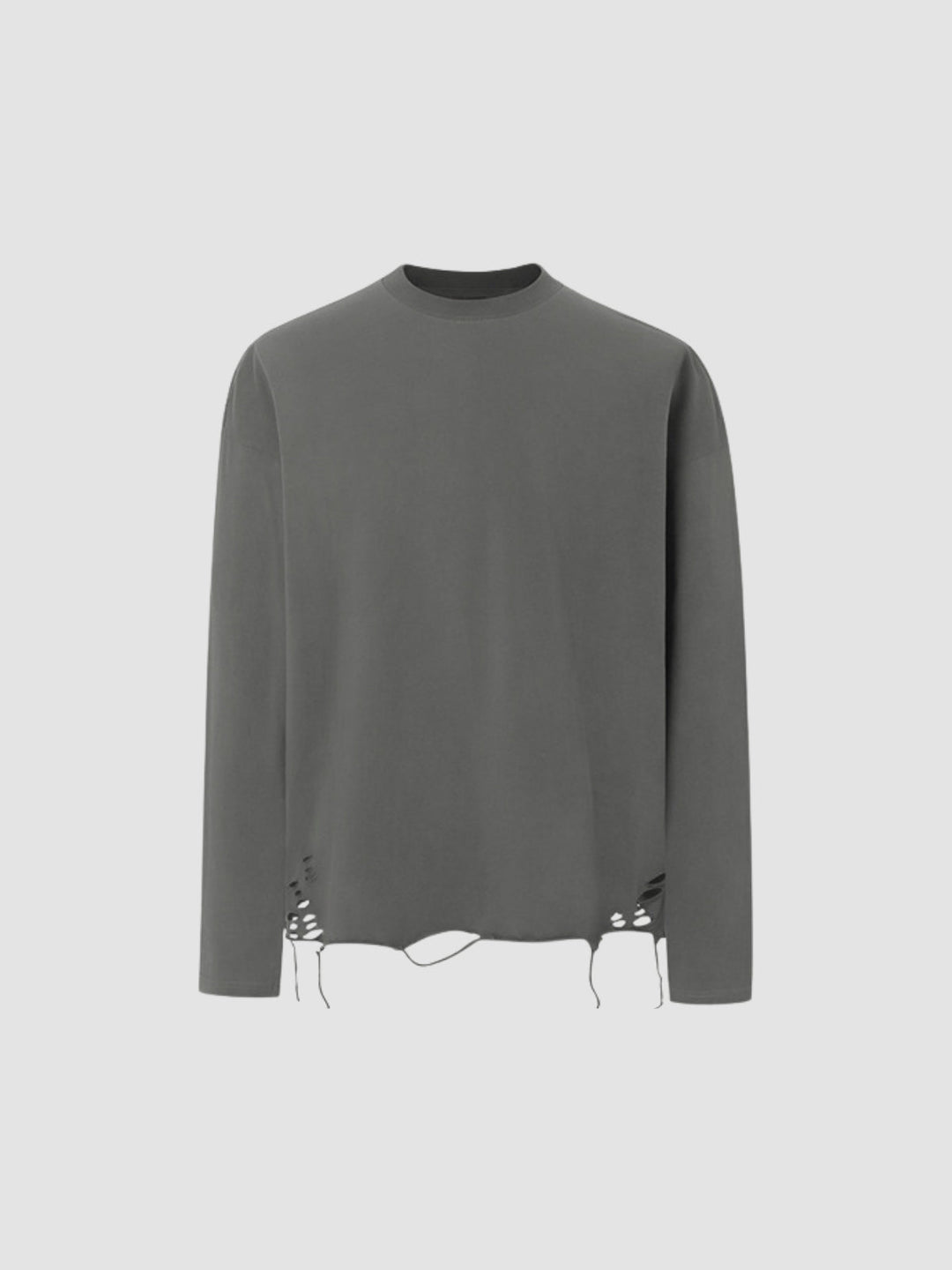 WLS Ripped Cotton Long-Sleeved T-Shirt