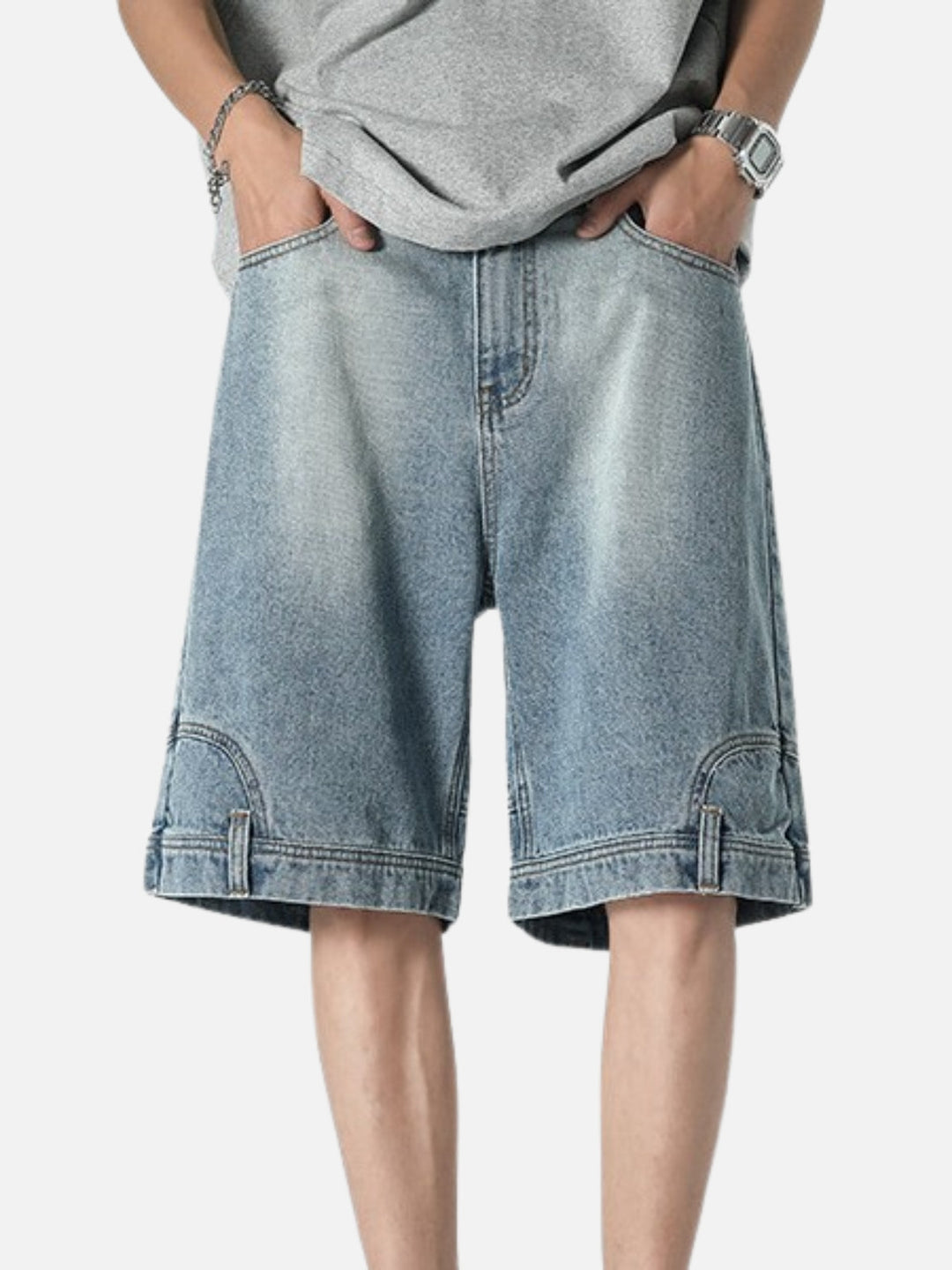 StreetFlex Straight‑Cut Bermuda Shorts