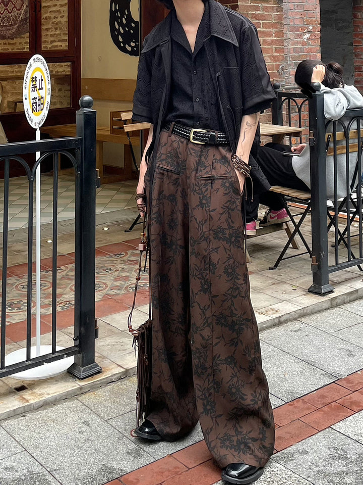 WLS Japanese Floral Trousers Pants