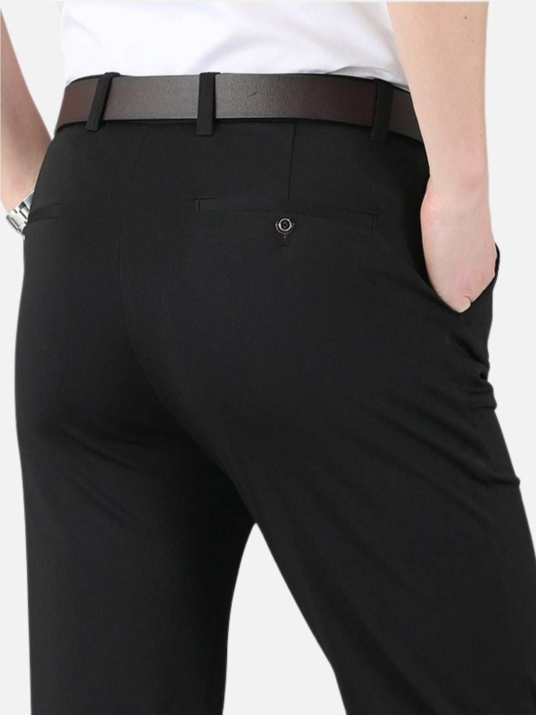 Non-Iron Casual Stretch Dress Trousers