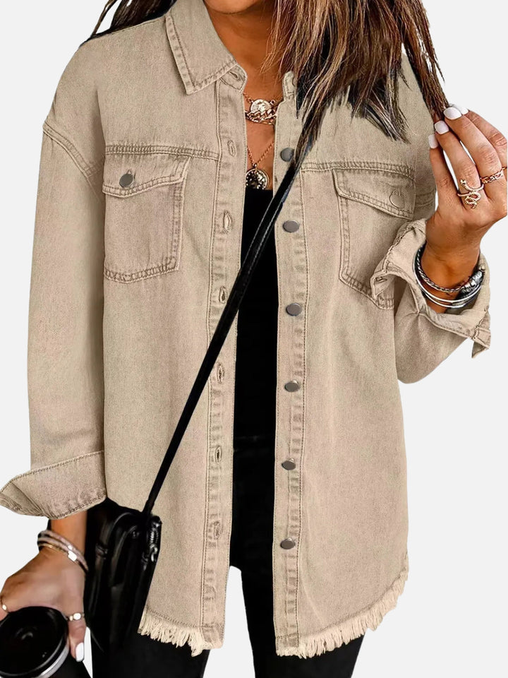 VANTESSA FringeEdge Denim Jacket