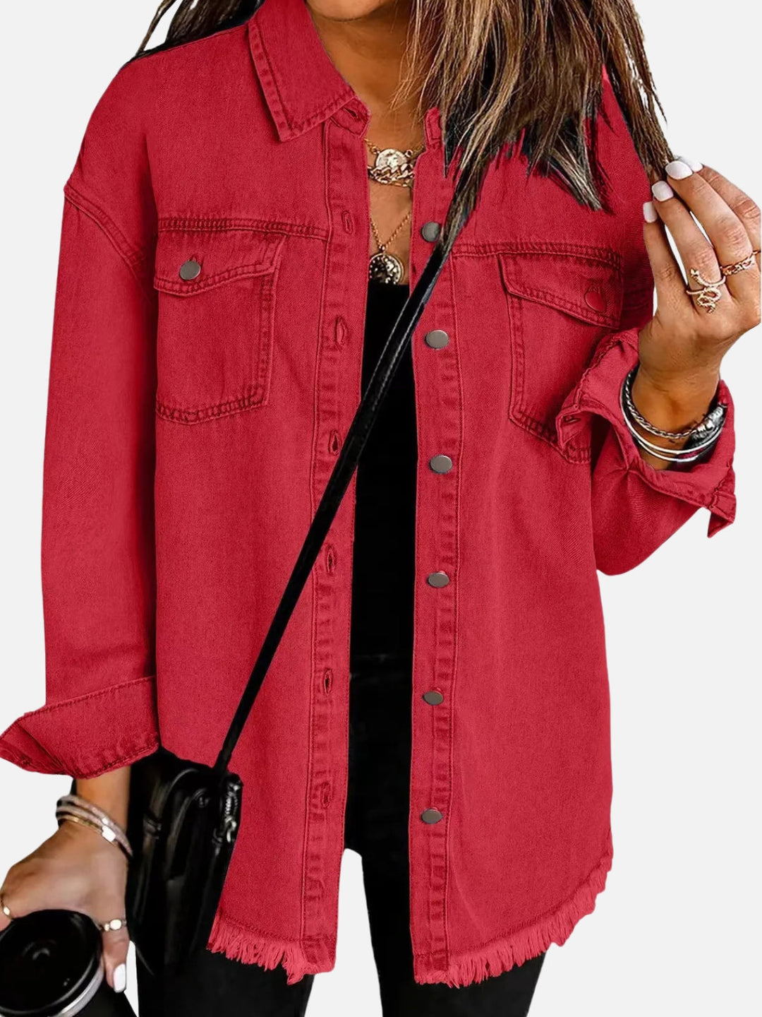 VANTESSA FringeEdge Denim Jacket